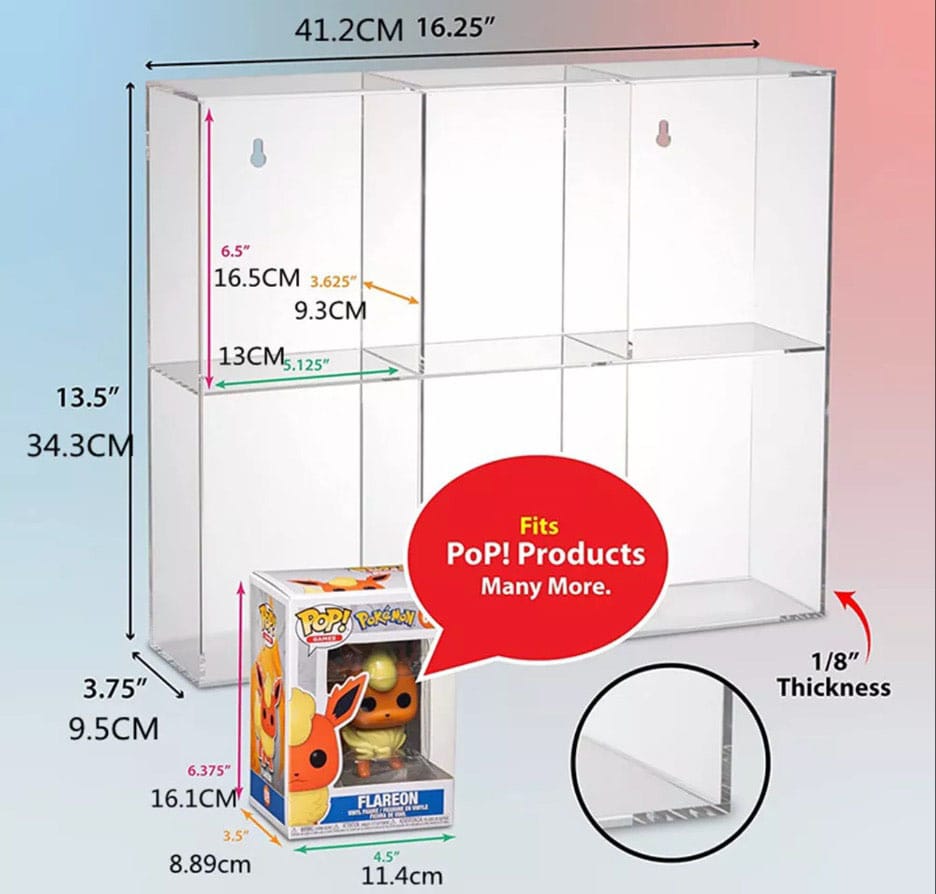 Funko Pop! Evoretro Display Acrílico para 6 Funko Pops — FUNKO
