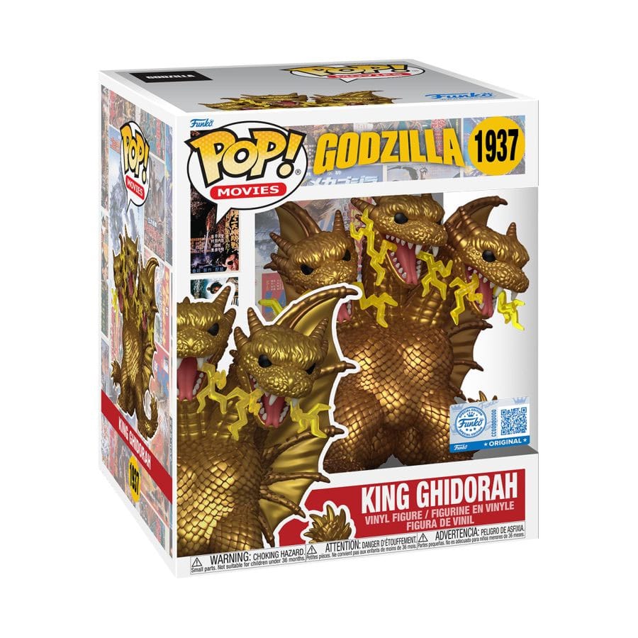 Funko Pop! *heo Exclusive Edition* Godzilla Super Sized King Ghidora (Electric — DISNEY