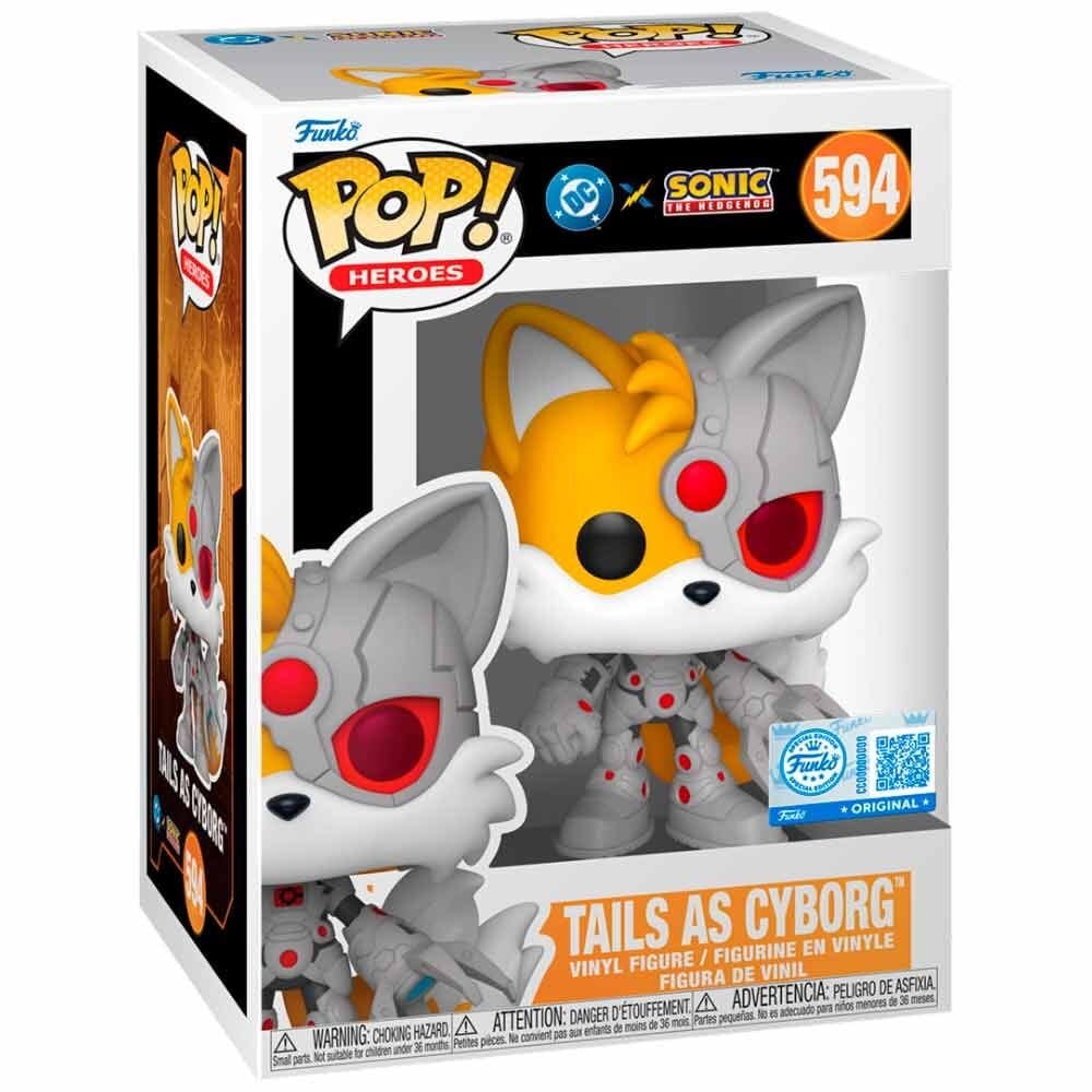 Funko Pop! DC x Sonic the Hedgehog Heroes Tails as Cyborg — SONIC