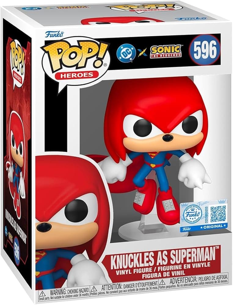 Funko Pop! DC x Sonic the Hedgehog Heroes Knuckles as Superman — DC COMICS