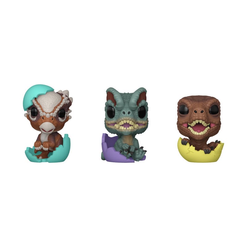 Jurassic Park Figura Pocket POP! Vinyl Easter Egg 3-Pack Dinos 4 cm Frikytopia