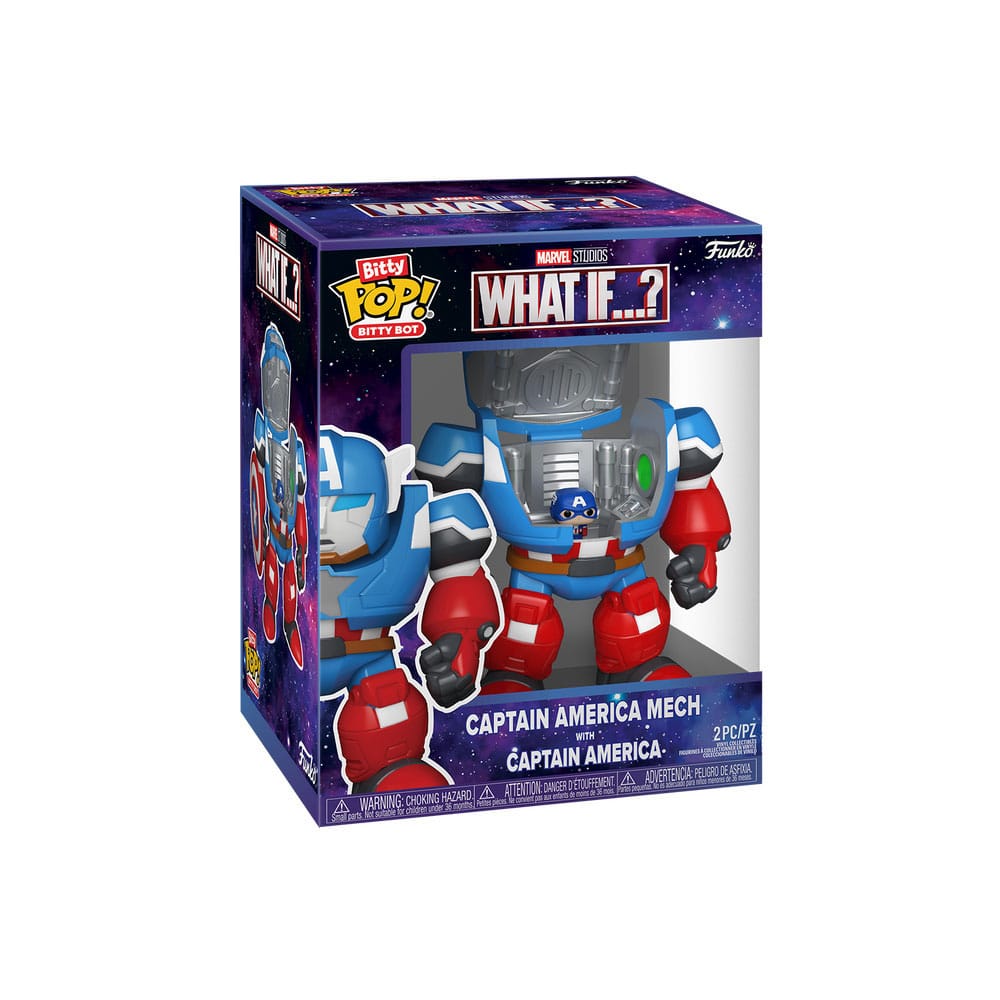Funko Pop! Bitty Bots WI- CA Mech w/Cap 11, — MARVEL