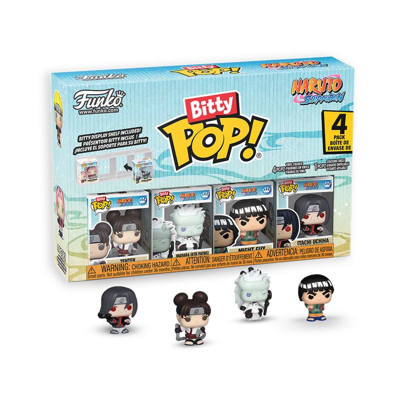 Funko Pop! Shippuden Pack de 4 Figuras Bitty Vinyl Battles 2, — NARUTO