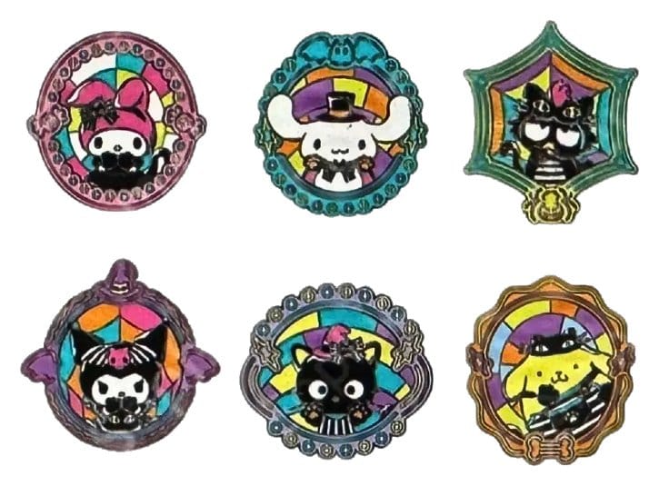 Sanrio By Loungefly Chapas Esmaltadas Blind Box Hello Kitty And Friends Halloween Stained Glass Expositor (12)