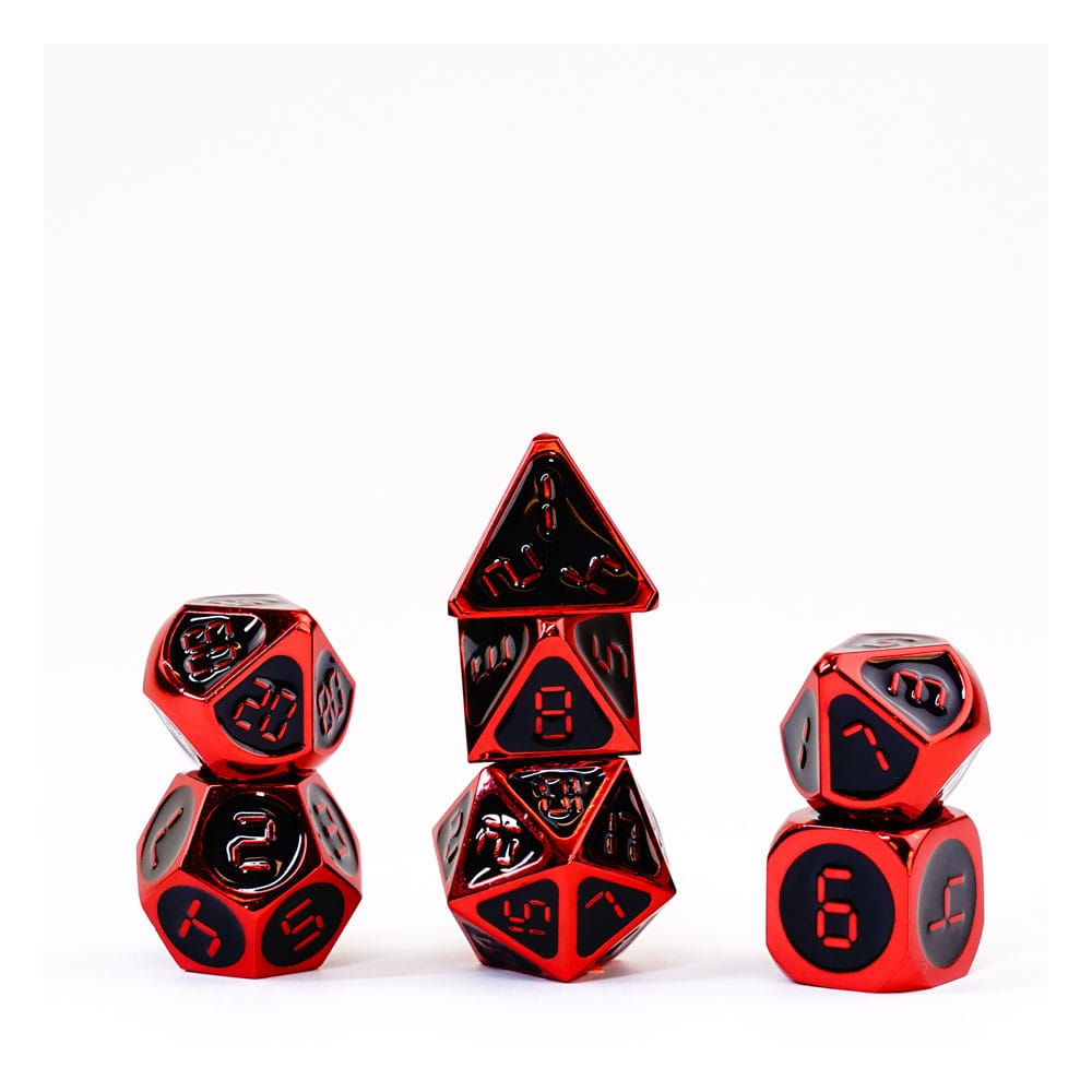 FanRoll Pack de Dados Red with Black Enamel (7) Frikytopia