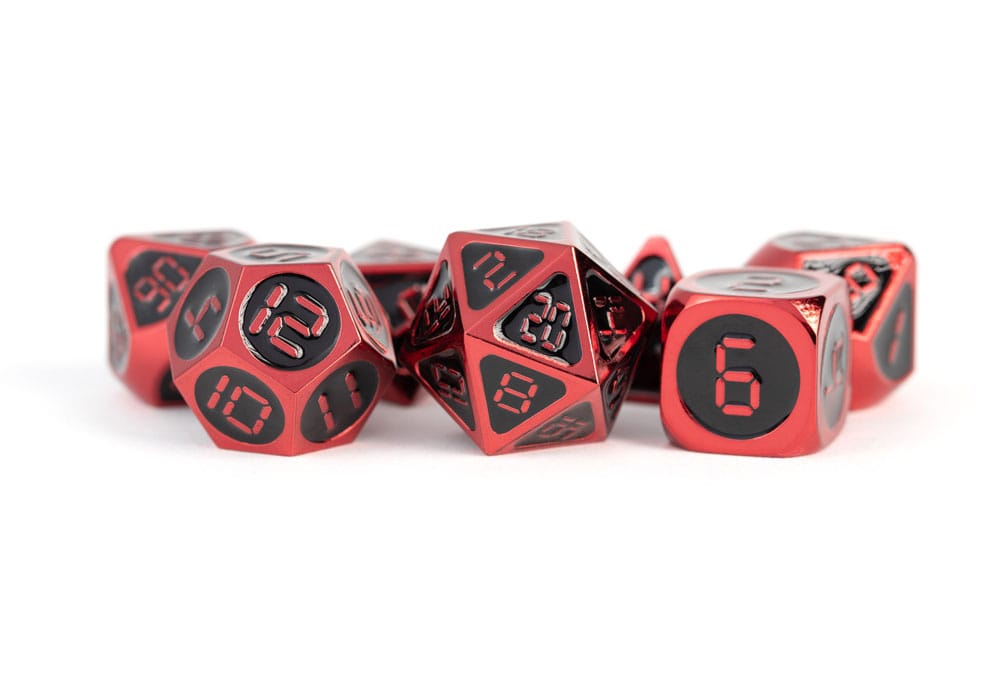 FanRoll Pack de Dados Red With Black Enamel (7)