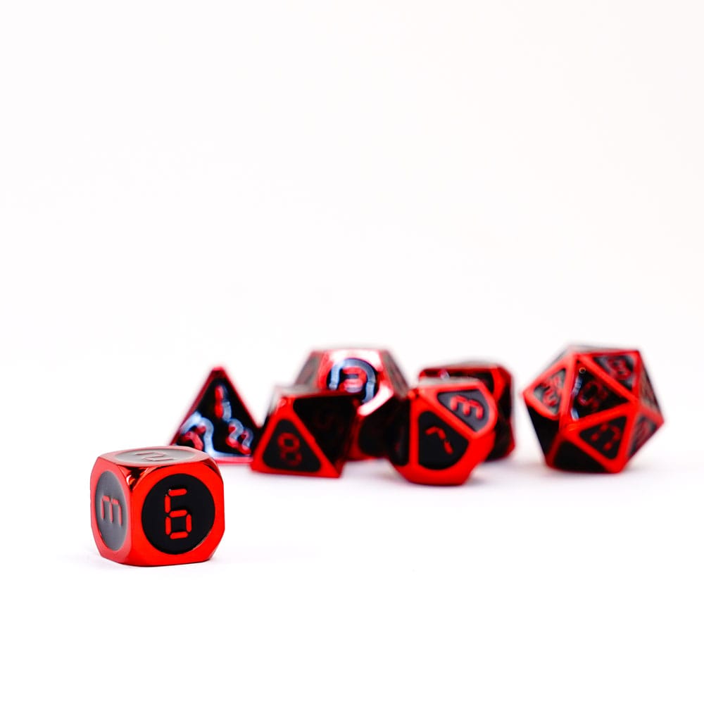 FanRoll Pack de Dados Red With Black Enamel (7)