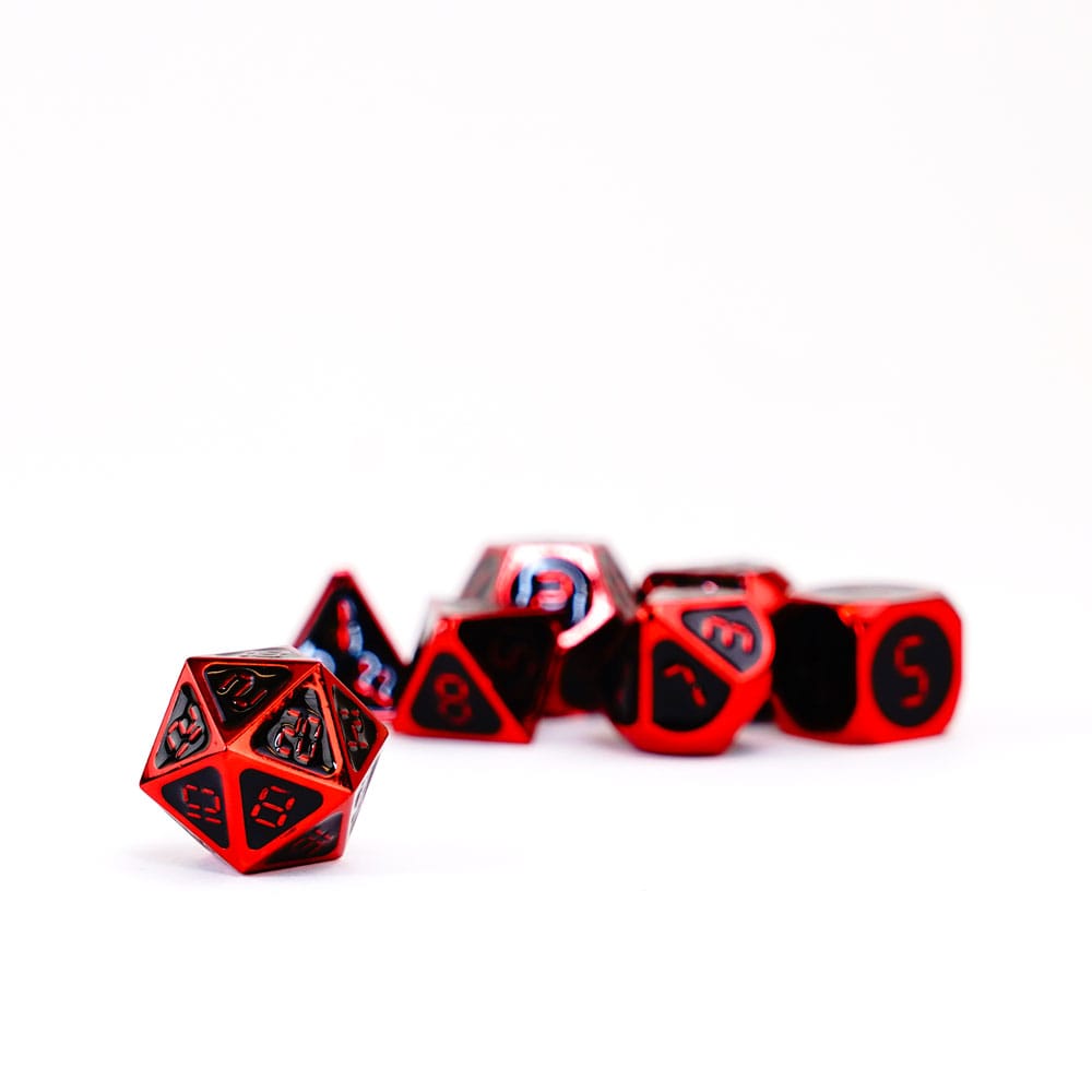 FanRoll Pack de Dados Red With Black Enamel (7)