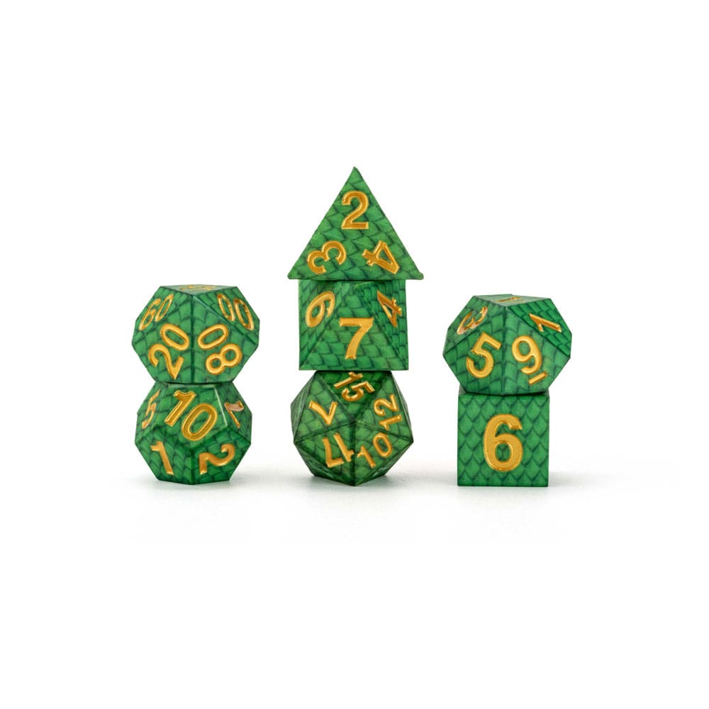 Dragon Storm Sharp Edge Silicone Pack de Dados Green Dragon Scales (7) Frikytopia