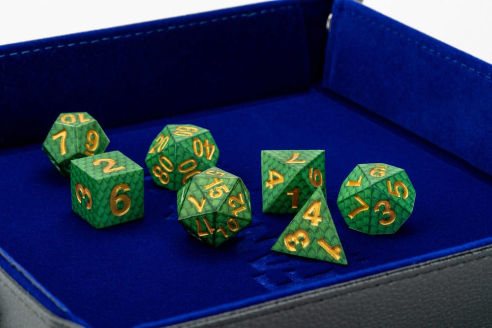 Dragon Storm Sharp Edge Silicone Pack de Dados Green Dragon Scales (7)