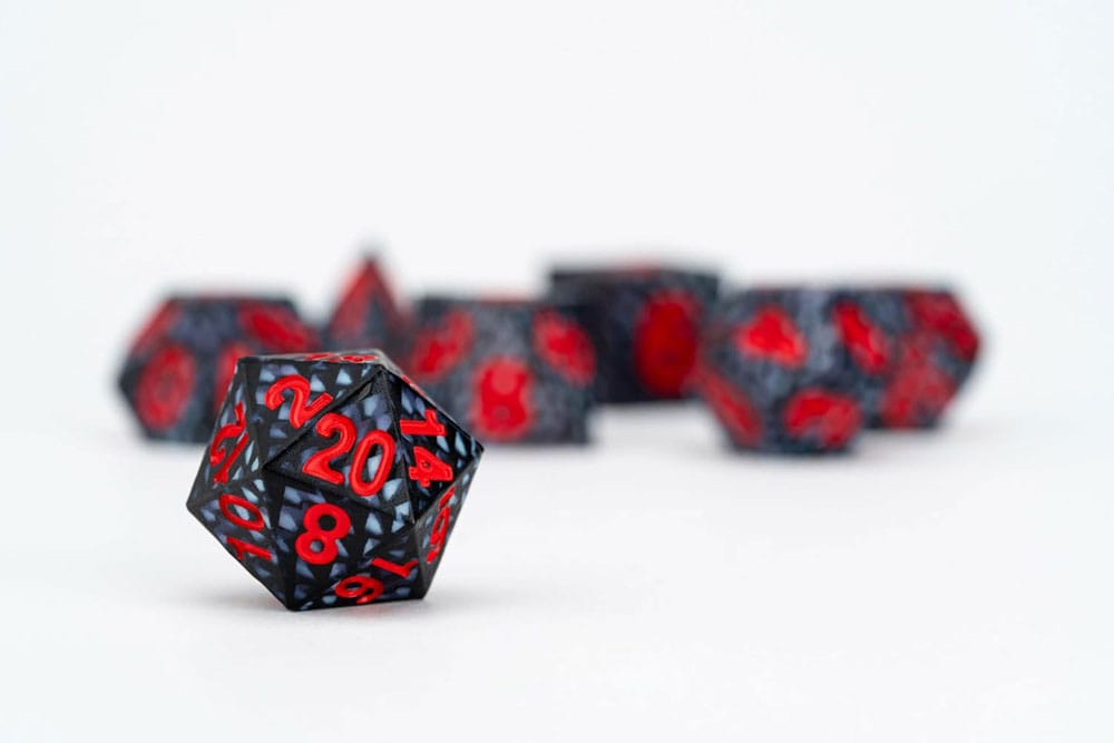 Dragon Storm Sharp Edge Silicone Pack de Dados Black Dragon Scales (7)
