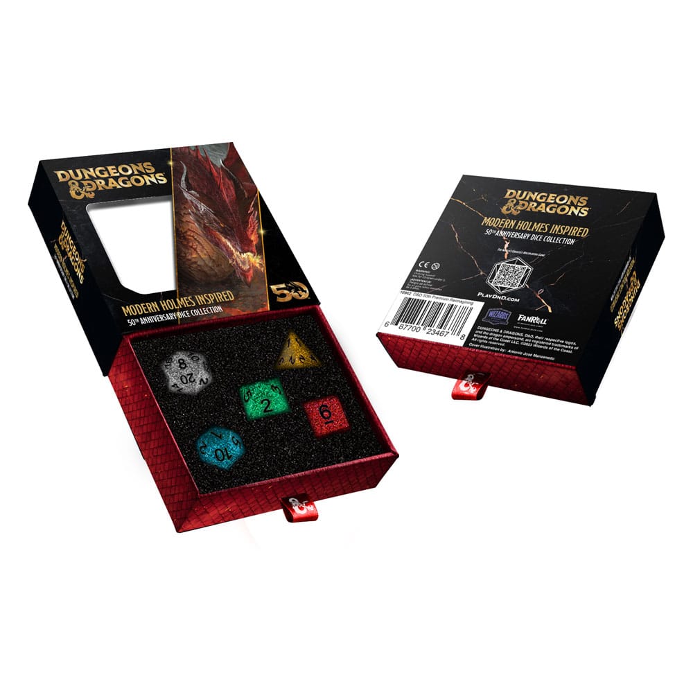 Dungeons & Dragons Pack de Dados 50th Anniversary: Modern Holmes Inspired Frikytopia