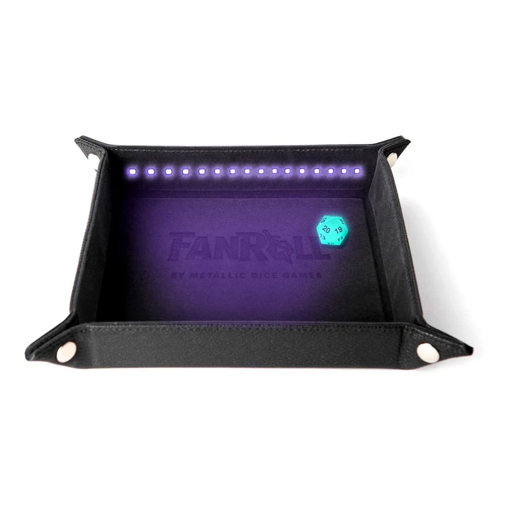 FanRoll Shadowlight Bandeja plegable para dados Blacklight Black Frikytopia