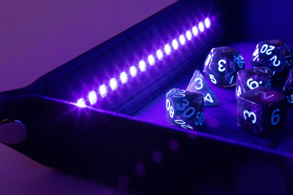 FanRoll Shadowlight Bandeja Plegable para Dados Blacklight Black