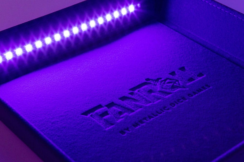 FanRoll Shadowlight Bandeja Plegable para Dados Blacklight Black