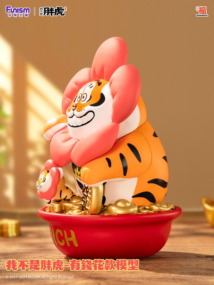 I Am Not Fat Tiger Estatua Alexander The Tiger Rich Flower 20 cm