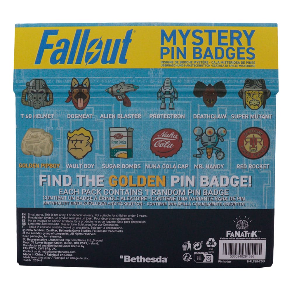 Fallout Chapas Expositor Mystery Pin Badge (12) Frikytopia