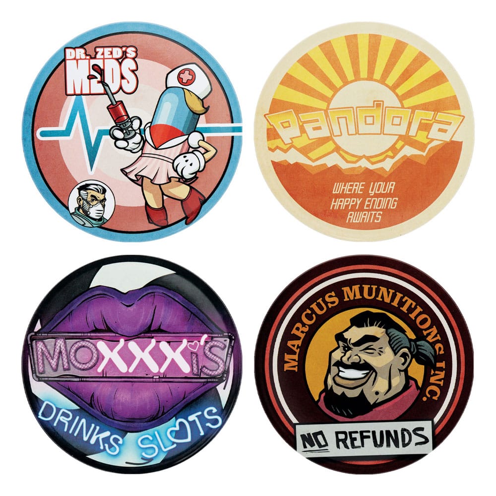 Borderlands Pack de 4 Posavasos Frikytopia
