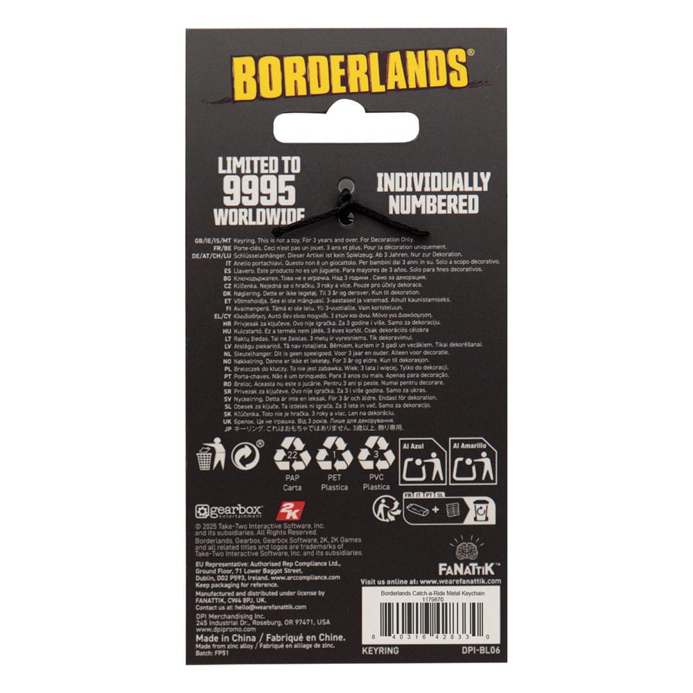 Borderlands Llavero Catch-A-Ride Limited Edition