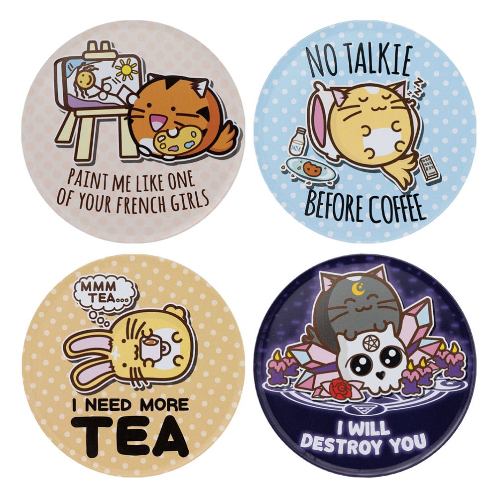 Fuzzballs Pack de 4 Posavasos Frikytopia
