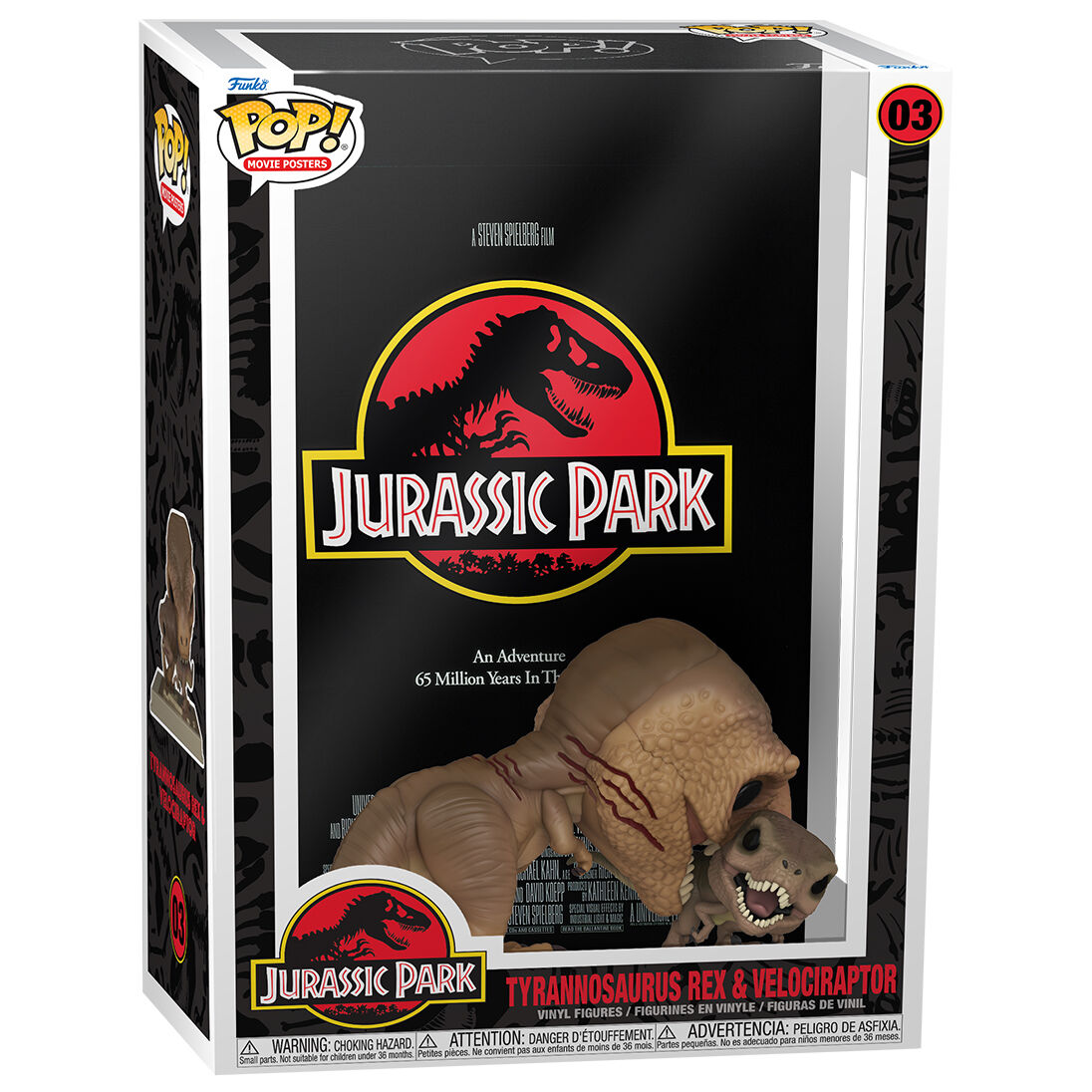 Figura POP Movie Poster Jurassic Park Tyrannosaurus Rex and Velocira