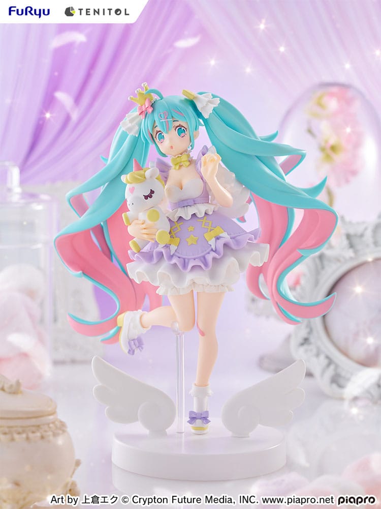 Hatsune Miku Estatua PVC Tenitol Hatsune Miku Yumekawa Princess Lavender Ver. 21 cm