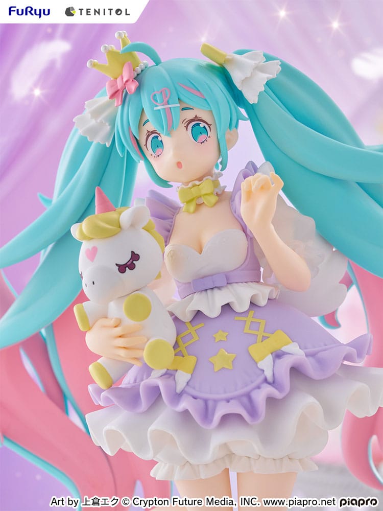 Hatsune Miku Estatua PVC Tenitol Hatsune Miku Yumekawa Princess Lavender Ver. 21 cm