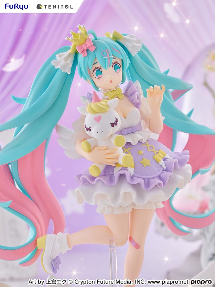 Hatsune Miku Estatua PVC Tenitol Hatsune Miku Yumekawa Princess Lavender Ver. 21 cm