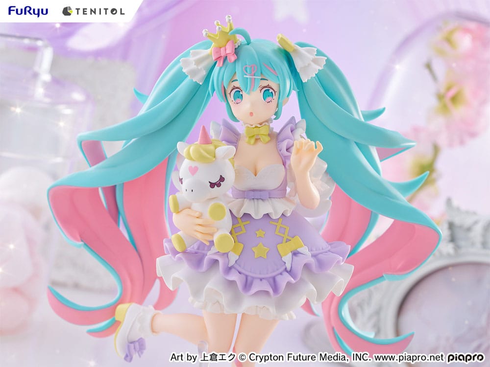 Hatsune Miku Estatua PVC Tenitol Hatsune Miku Yumekawa Princess Lavender Ver. 21 cm