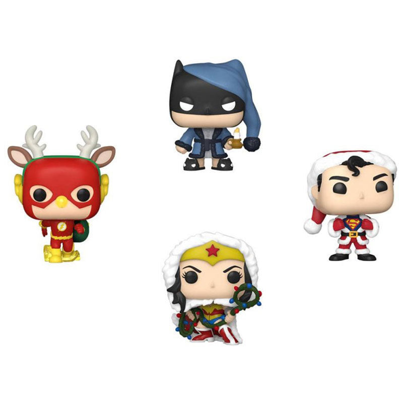 Arbol Navidad con 4 figuras Pocket POP DC Comics Tree Holiday Exclus
