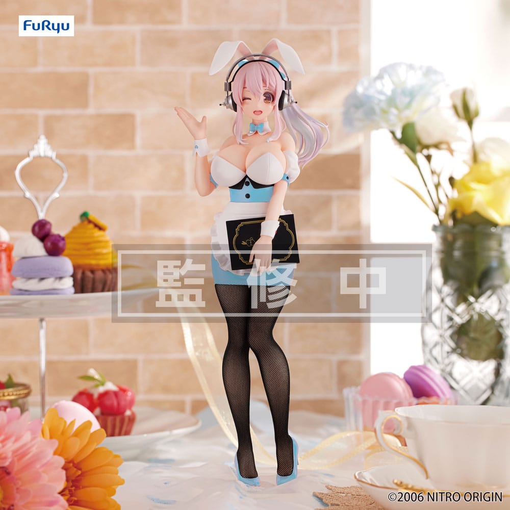 Super Sonico Estatua PVC BiCute Waitress Light Blue Color Ver. 28 cm Frikytopia
