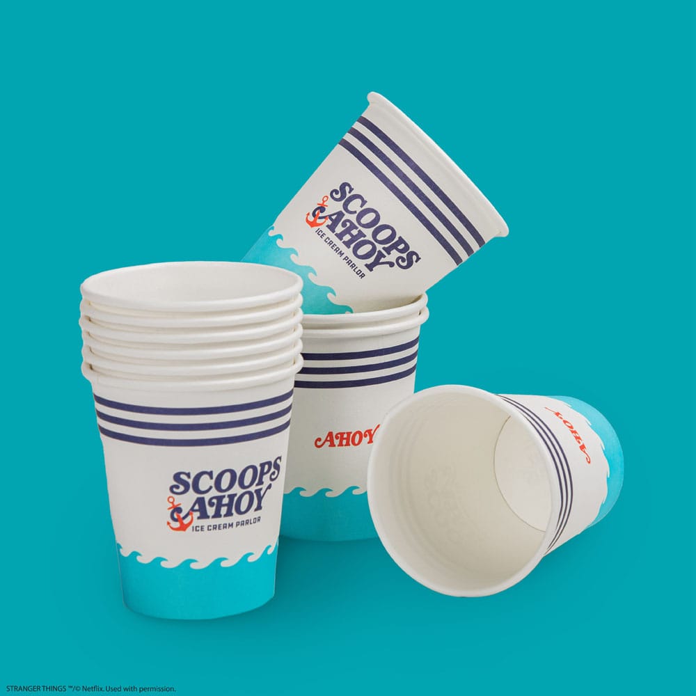 Stranger Things Conjunto de 24 Vasos de Papel Scoops Ahoy
