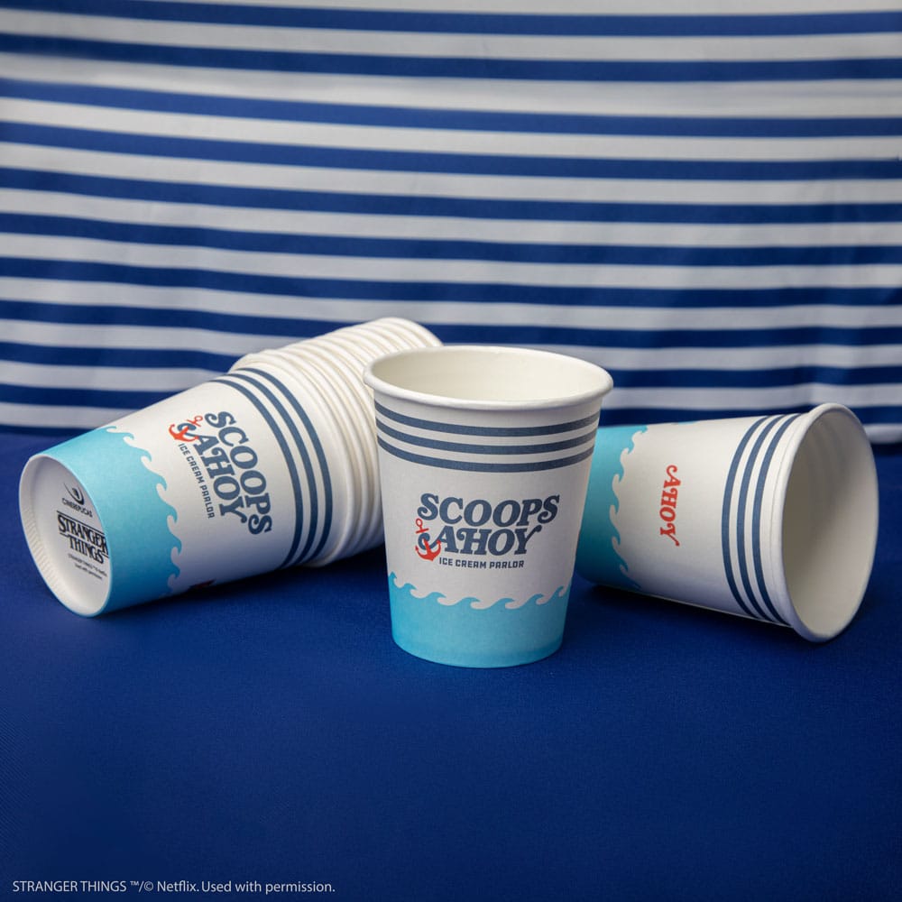 Stranger Things Conjunto de 24 Vasos de Papel Scoops Ahoy