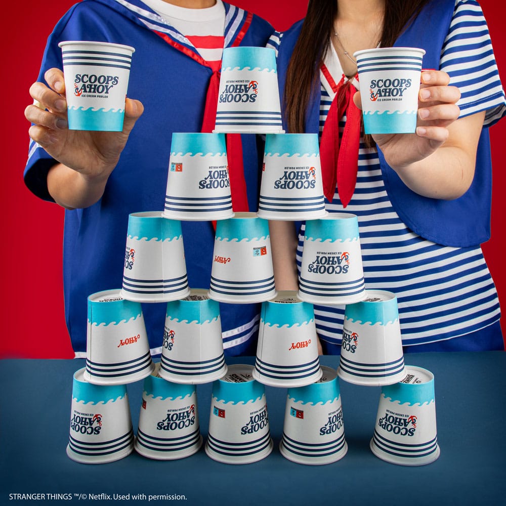 Stranger Things Conjunto de 24 Vasos de Papel Scoops Ahoy
