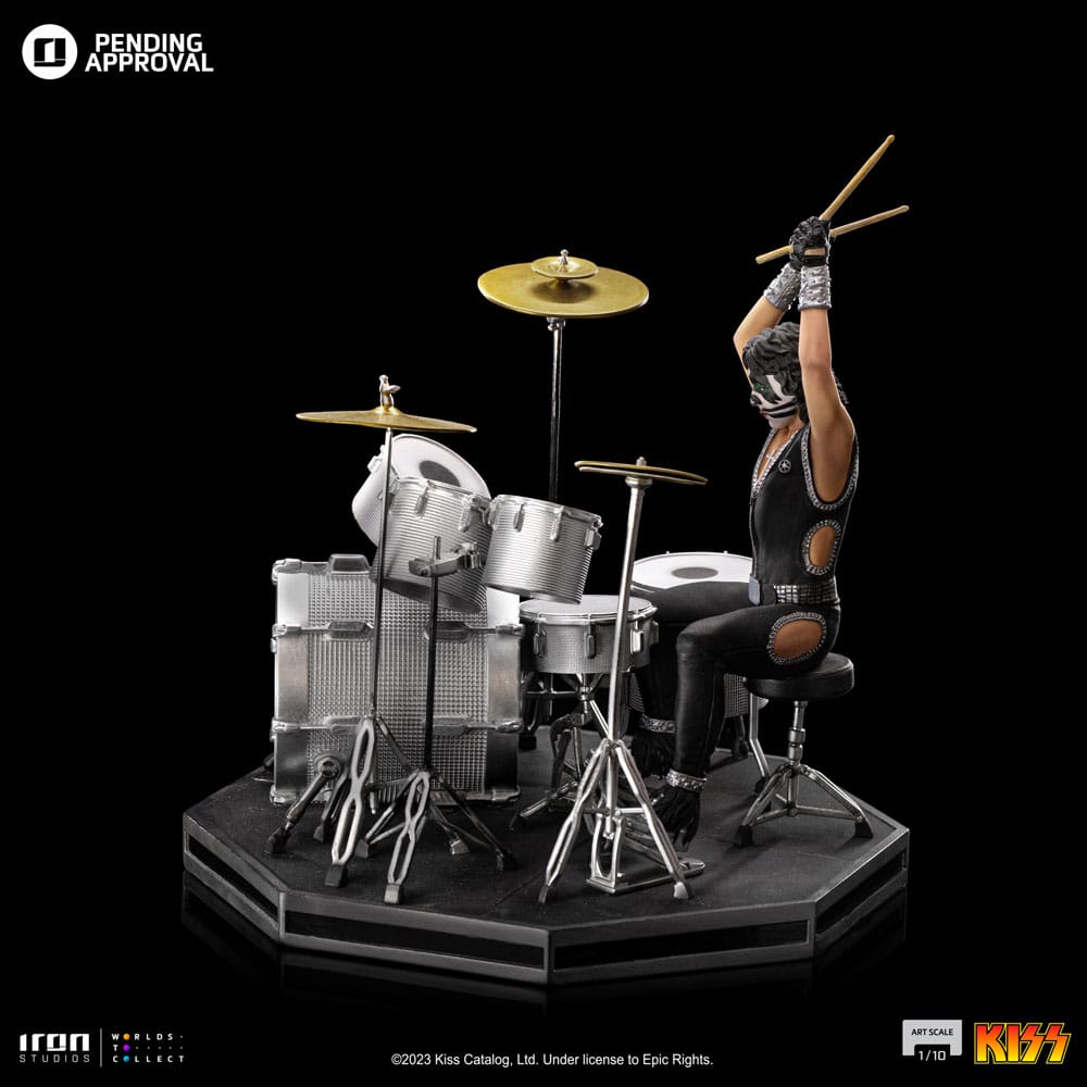 Kiss Estatua Art Scale 1/10 Peter Criss Limited Edtition 22 cm