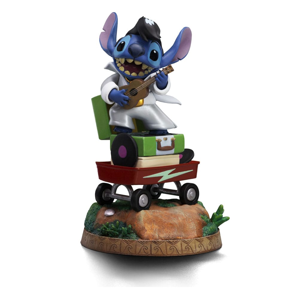Lilo & Stitch Estatua 1/10 Art Scale Stitch King Of Rock 17 cm