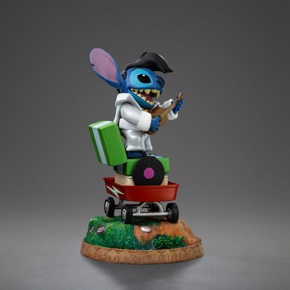 Lilo & Stitch Estatua 1/10 Art Scale Stitch King Of Rock 17 cm