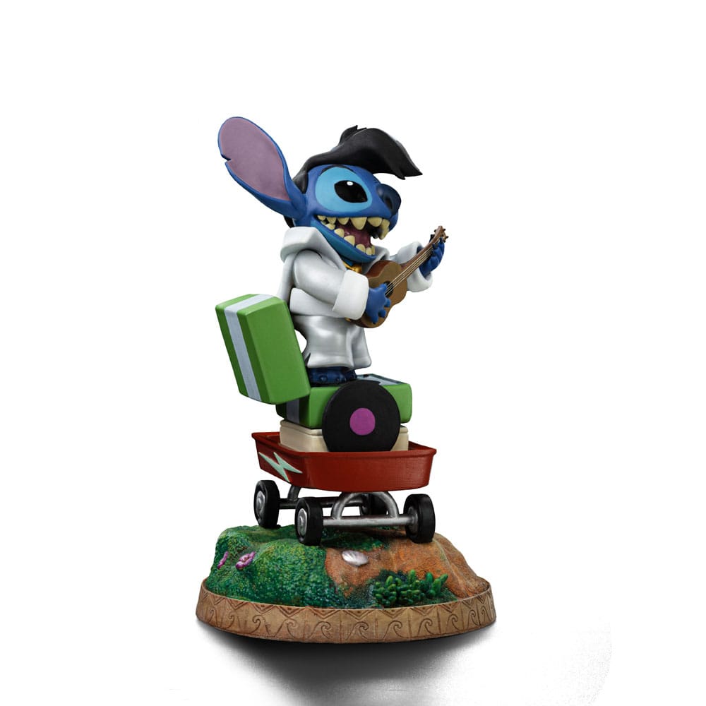 Lilo & Stitch Estatua 1/10 Art Scale Stitch King Of Rock 17 cm