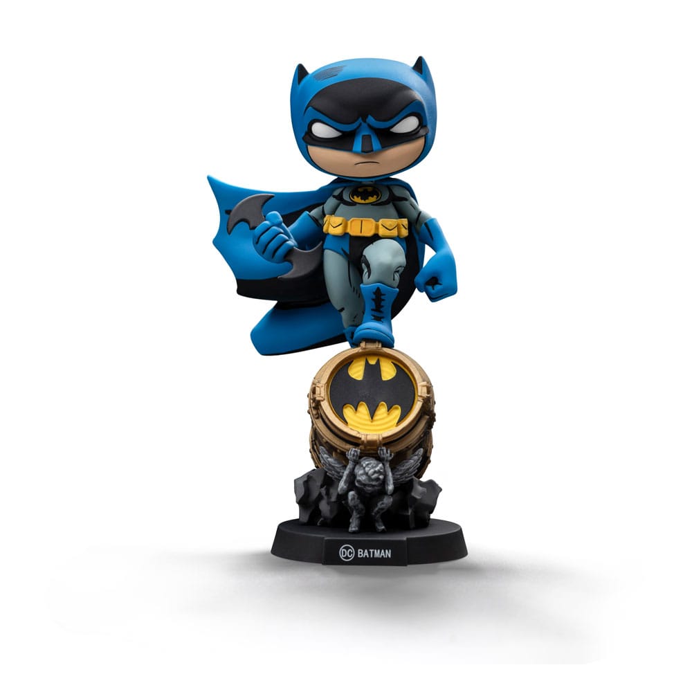 Batman Minifigura Mini Co. PVC Batman on Bat-Signal (Blue Variant) 15 cm Frikytopia