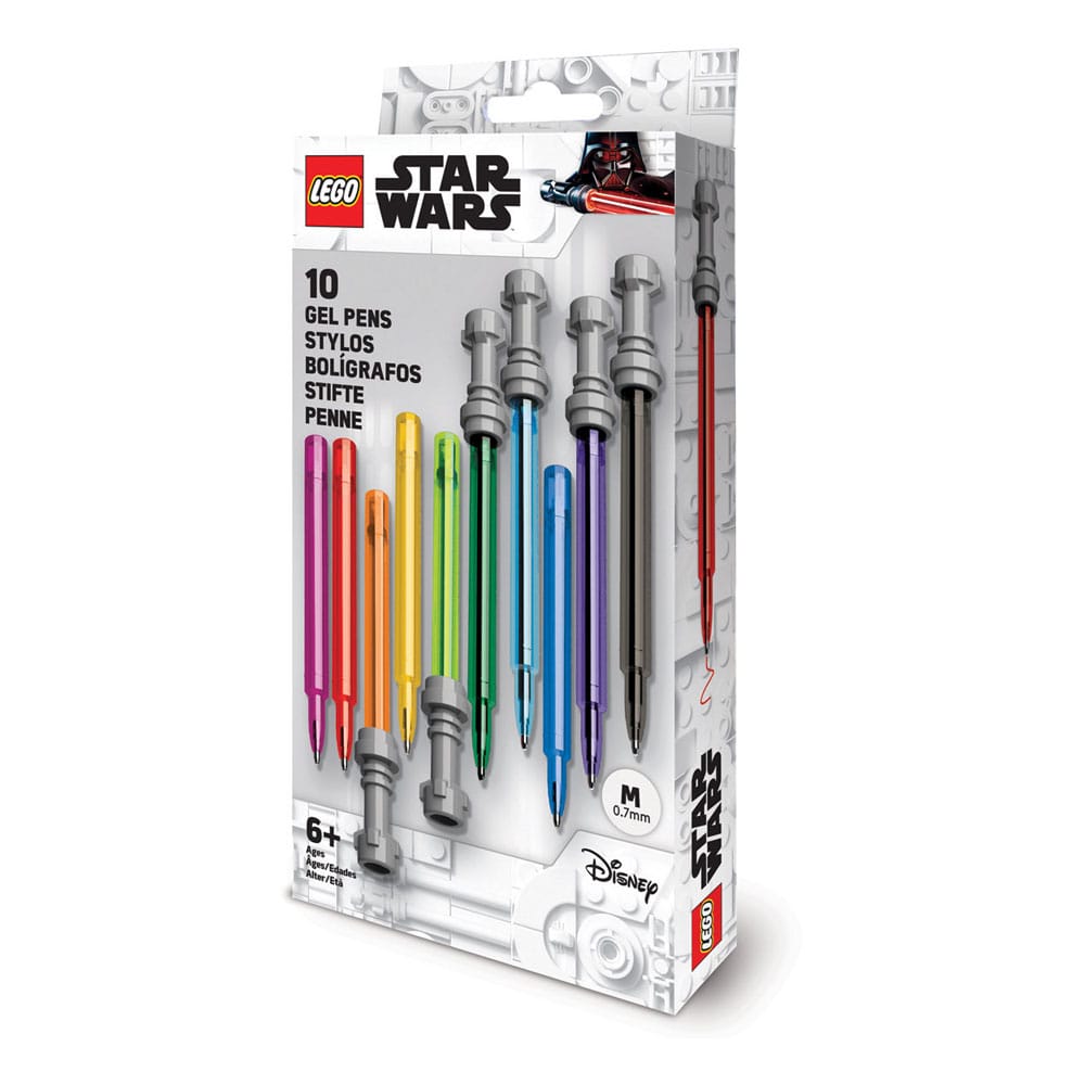 LEGO Star Wars Pack de 10 Bolígrafos de gel Sable de Luz Frikytopia