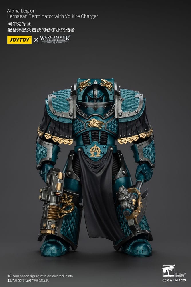 Warhammer The Horus Heresy Figura Alpha Legion Lernaean Terminator With Volkite Charger 20 cm