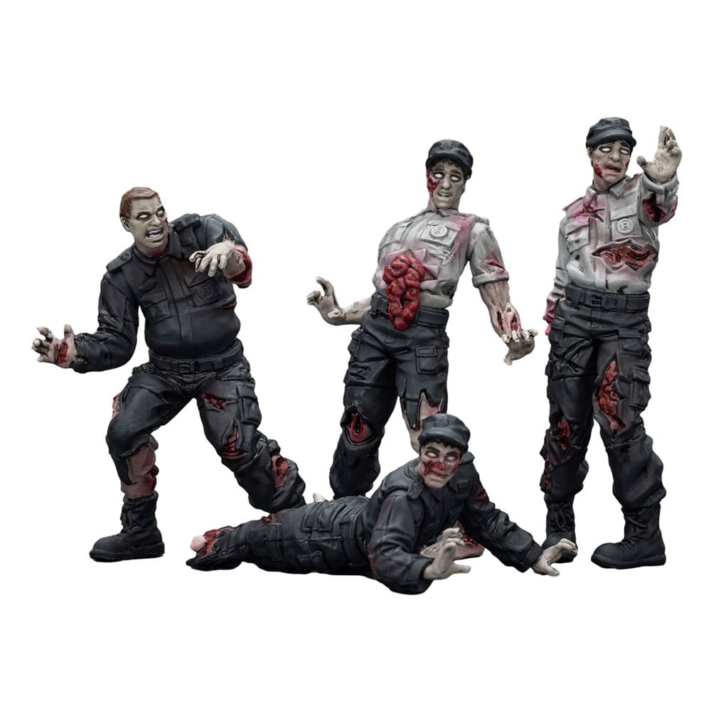 Zombie Pack de 4 Figuras Dark Source Security Guards 8 cm Frikytopia