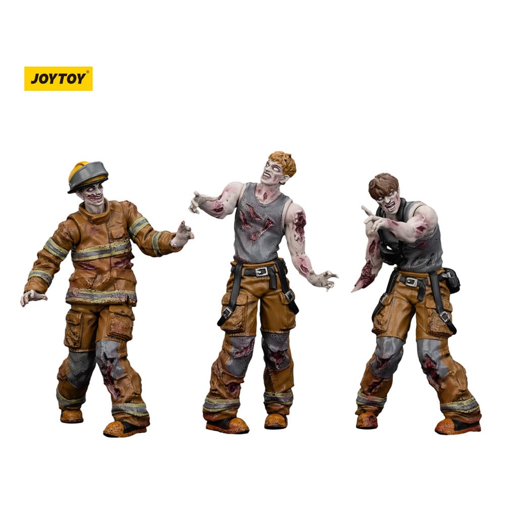 Zombie Pack de 3 Figuras Dark Source Firefighters 8 cm Frikytopia