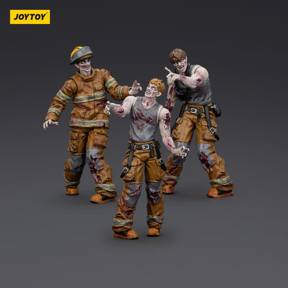 Zombie Pack de 3 Figuras Dark Source Firefighters 8 cm