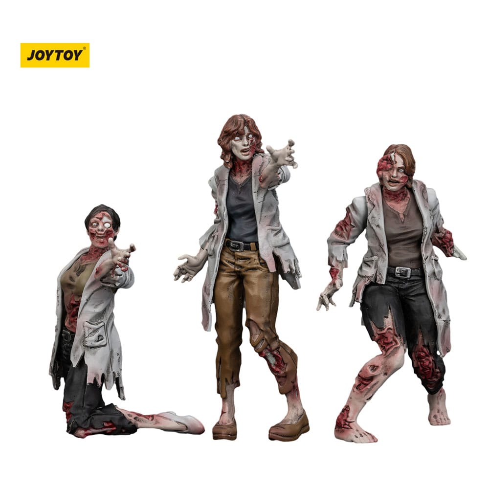 Zombie Pack de 3 Figuras Dark Source Scientists (Female) 8 cm Frikytopia