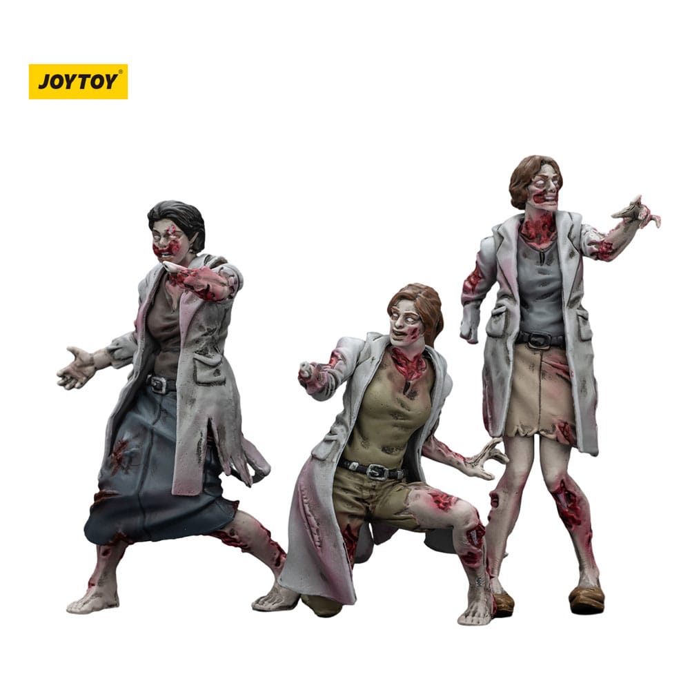 Zombie Pack de 3 Figuras Dark Source Medics 8 cm Frikytopia