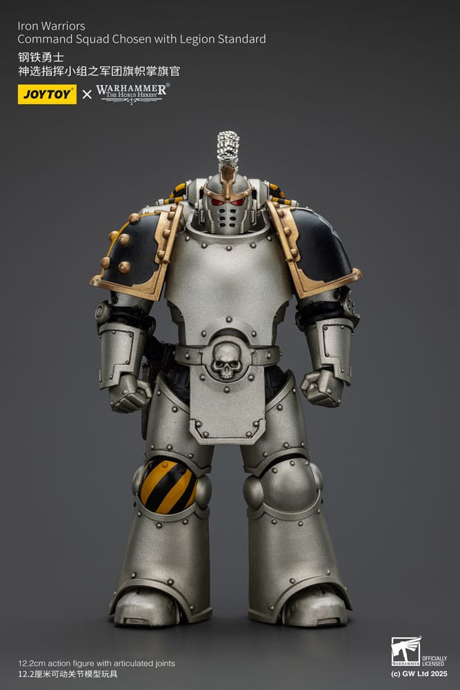 Warhammer The Horus Heresy Figura 1/18 Lron Warriors Command Squad Chosen With Legion Standard 12 cm