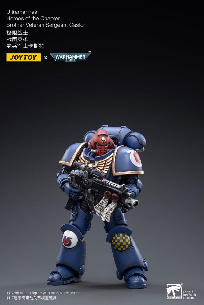 Warhammer 40k Figura 1/18 Ultramarines Heroes of the Chapter Brother Veteran Sergeant Castor 12 cm