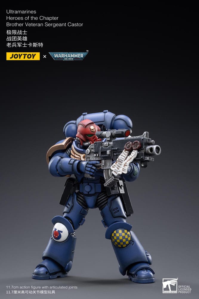 Warhammer 40k Figura 1/18 Ultramarines Heroes of the Chapter Brother Veteran Sergeant Castor 12 cm