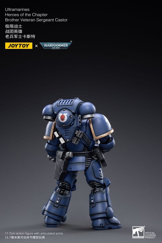 Warhammer 40k Figura 1/18 Ultramarines Heroes of the Chapter Brother Veteran Sergeant Castor 12 cm